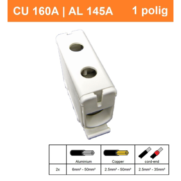 Schotman Elektro - SEP CK61 aansluitklem 2,5-50mm2 grijs