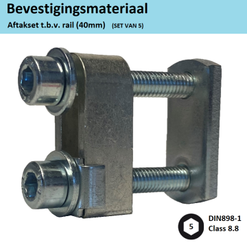 SEP BS4-set aftakklem voor hoofdrail 15x8 15x12 15x16