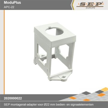 SEP ModuPlus - APC-22 - dinrail adapter Ø22 mm - pilotdevices - details - 2020000022