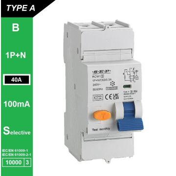 Schotman Elektro B.V. - SEP RCM1 1p+n B-karakteristiek 40A 10kA selectief AS