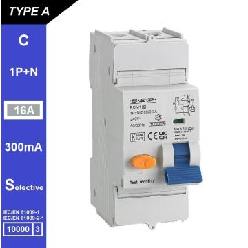 Schotman Elektro B.V. - SEP RCM1 1p+n C-karakteristiek 16A 10kA selectief AS