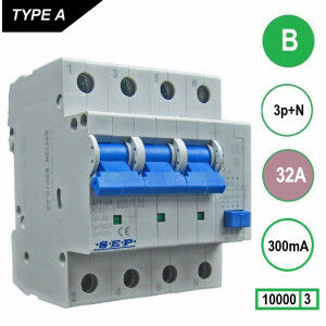 SEP SPFI Aardlekautom. 3p+n B32 300mA 10kA