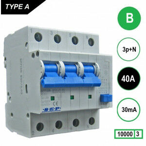 SEP SPFI Aardlekautom. 3p+n B40 30mA 10kA