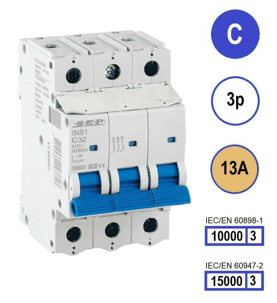 SEP INS1 inst.aut  3p - C - 13A - 10/15kA
