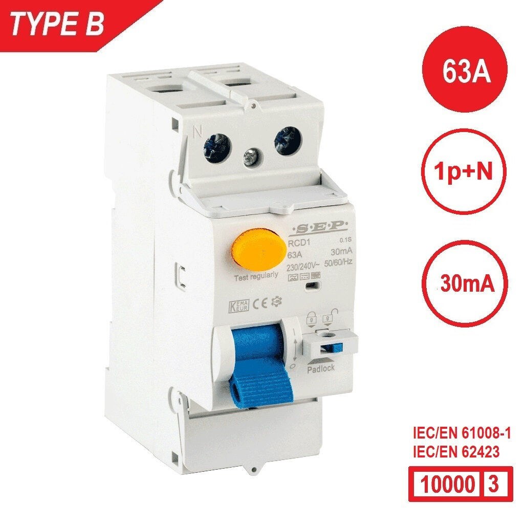 Schotman Elektro B.V. - SEP RCD1-2B-06303 - aardlekschakelaar 2p