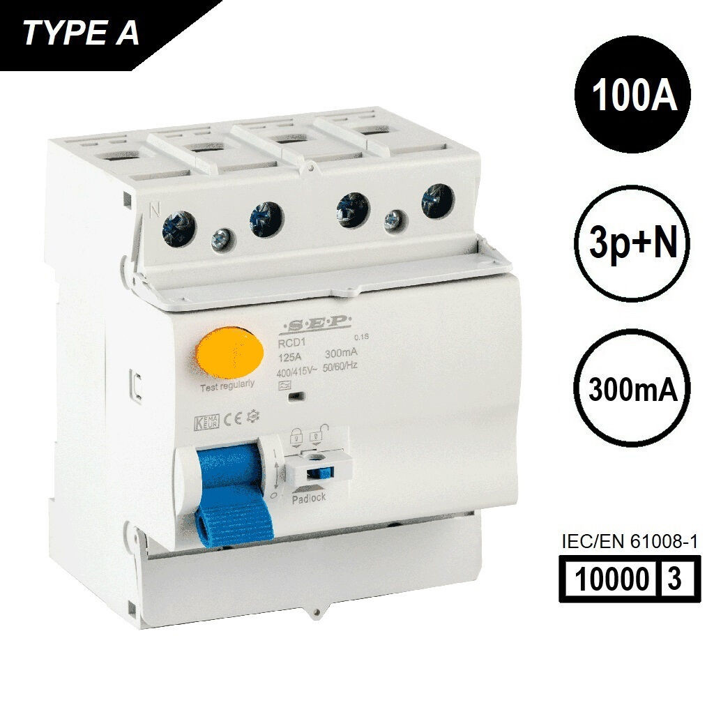 Schotman Elektro B.V. - SEP RCD1-4A-10030 aardlekschakelaar 4p