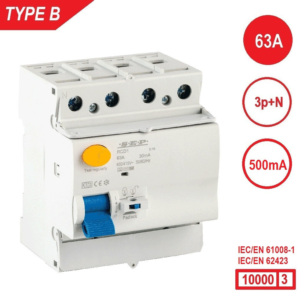 Schotman Elektro B.V. - SEP RCD1-4B-06350 - aardlekschakelaar 4p