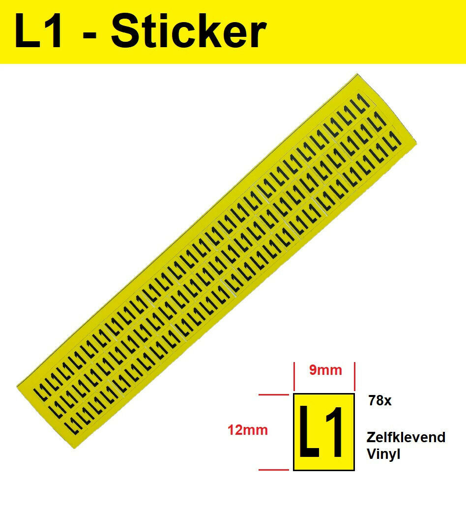 SEP CHB-L1 stickervel (78x) geel/zwart