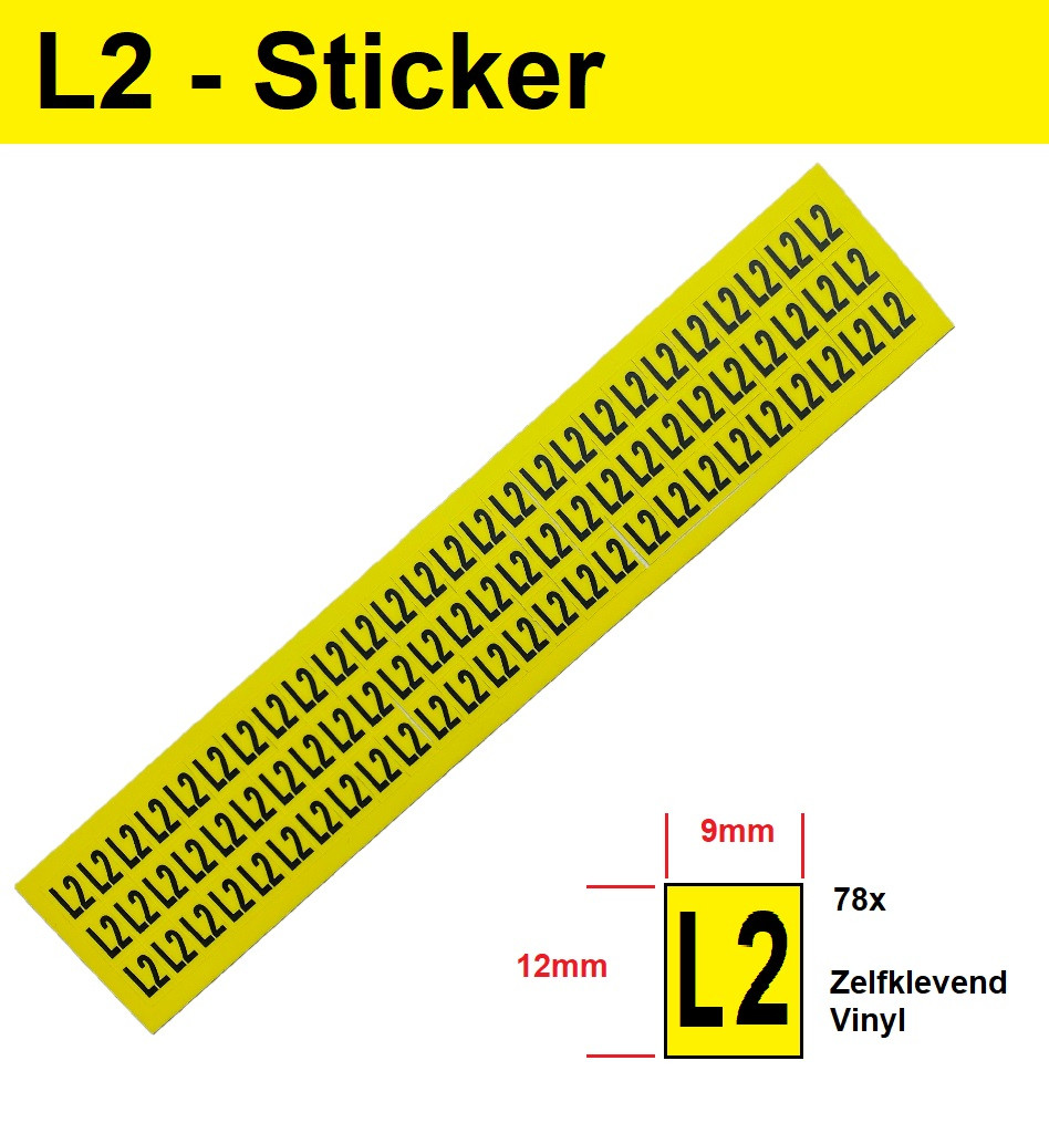 SEP CHB-L2 stickervel (78x) geel/zwart