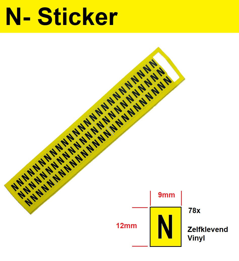 SEP CHB-N stickervel (78x) geel/zwart