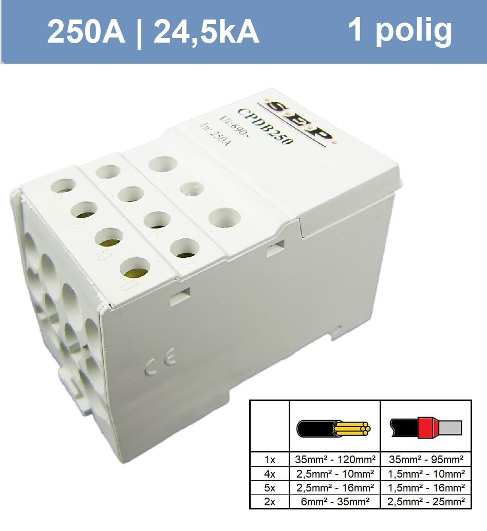 SEP CPDB 250A (1x in,  11x uit)