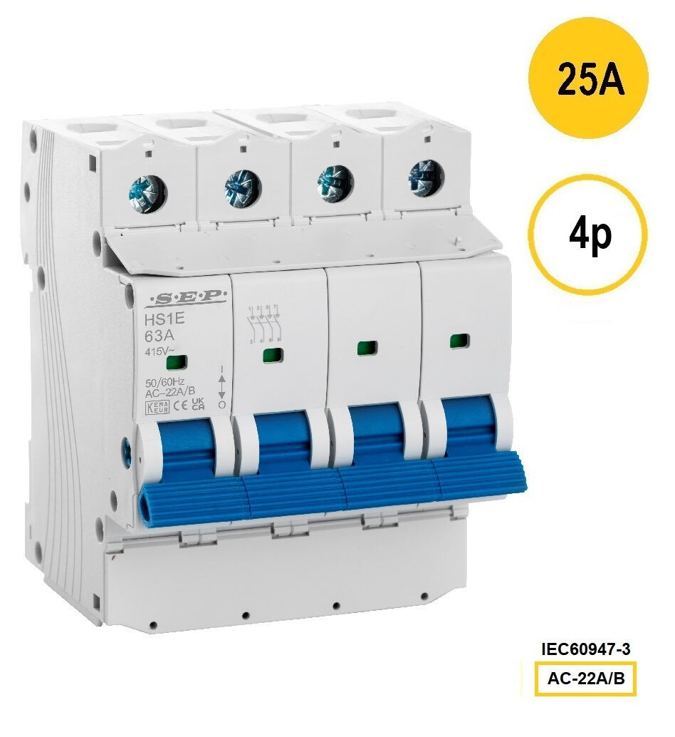 Schotman Elektro B.V.  - SEP HS1E-4025 - hoofdschakelaar 4 polig 25Amp