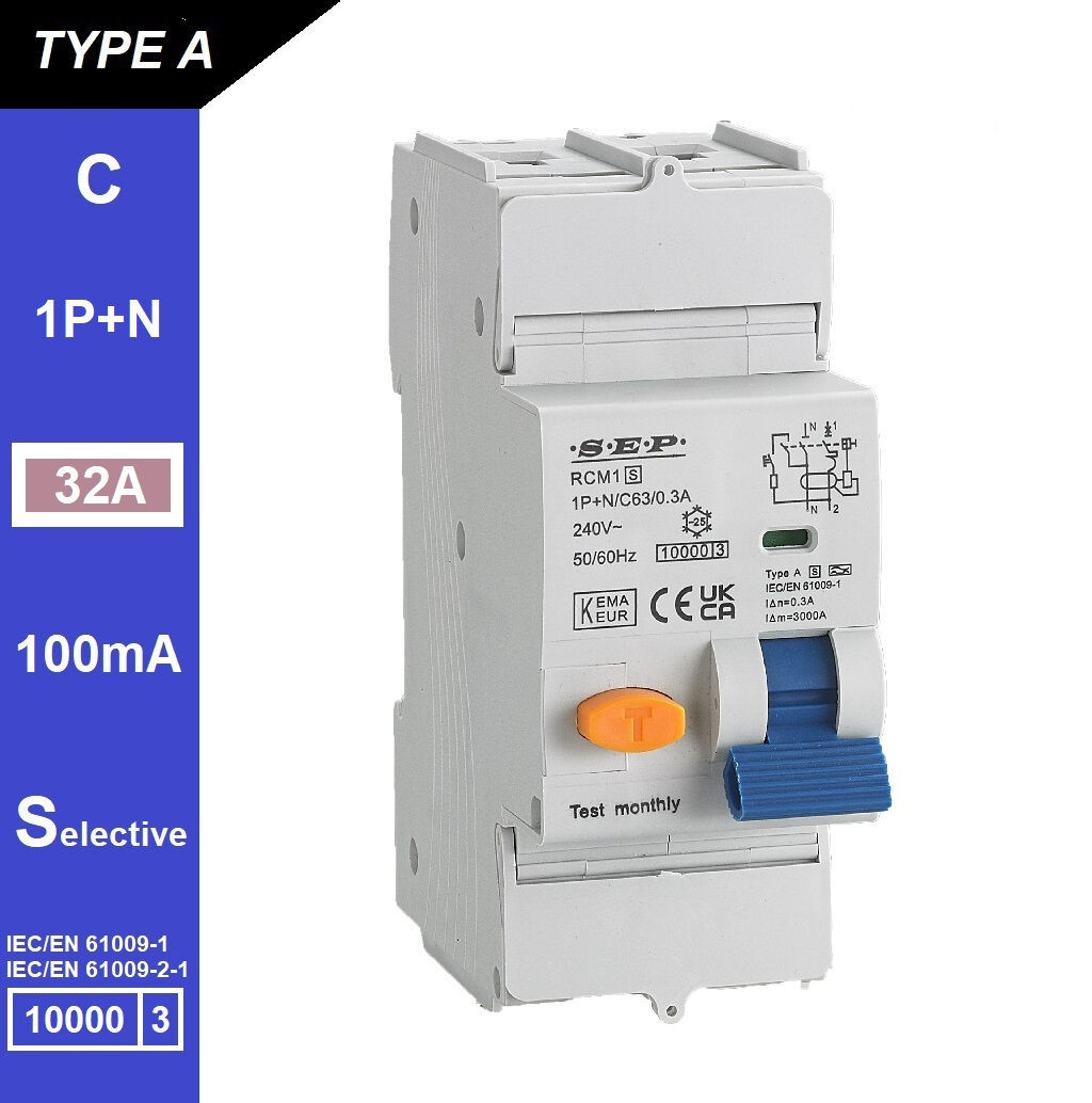 Schotman Elektro B.V. - SEP RCM1 1p+n C-karakteristiek 32A 10kA selectief AS
