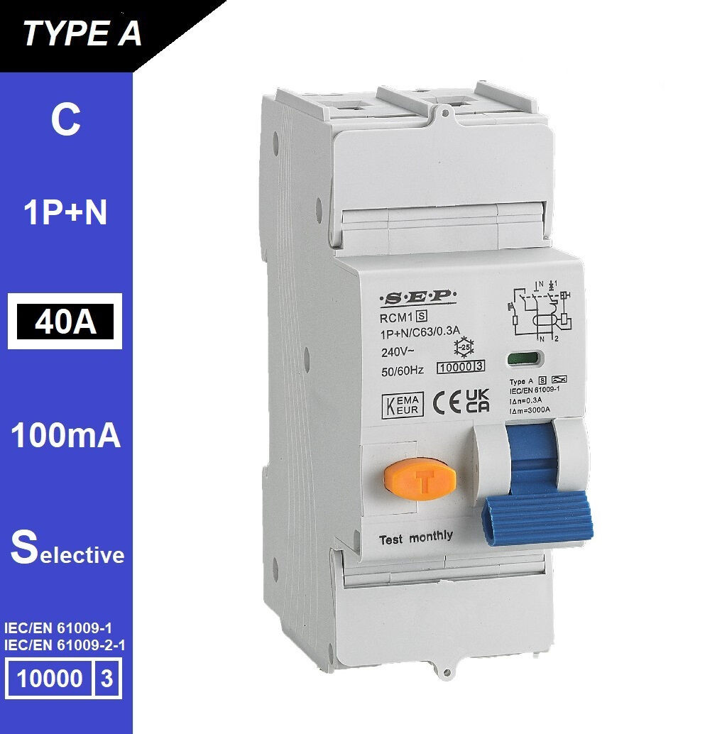 Schotman Elektro B.V. - SEP RCM1 1p+n C-karakteristiek 40A 10kA selectief AS