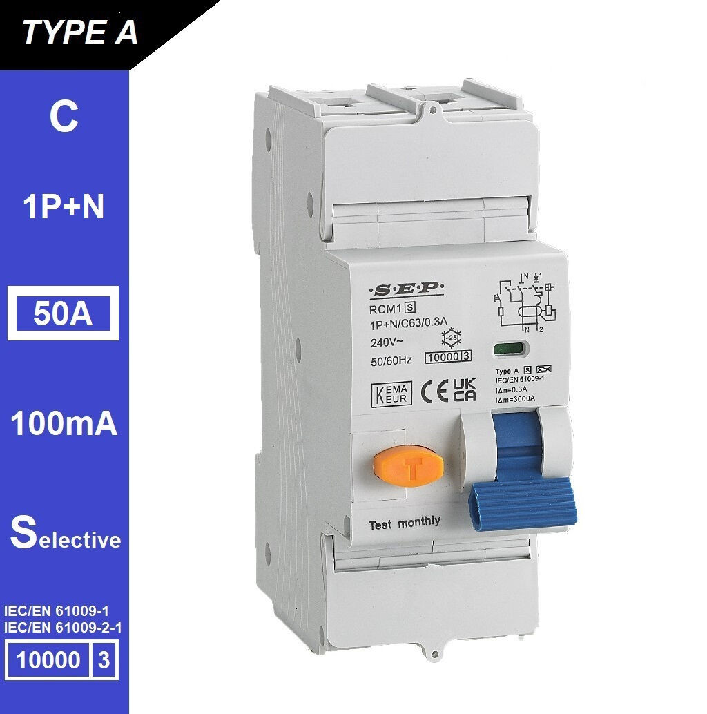 Schotman Elektro B.V. - SEP RCM1 1p+n C-karakteristiek 50A 10kA selectief AS