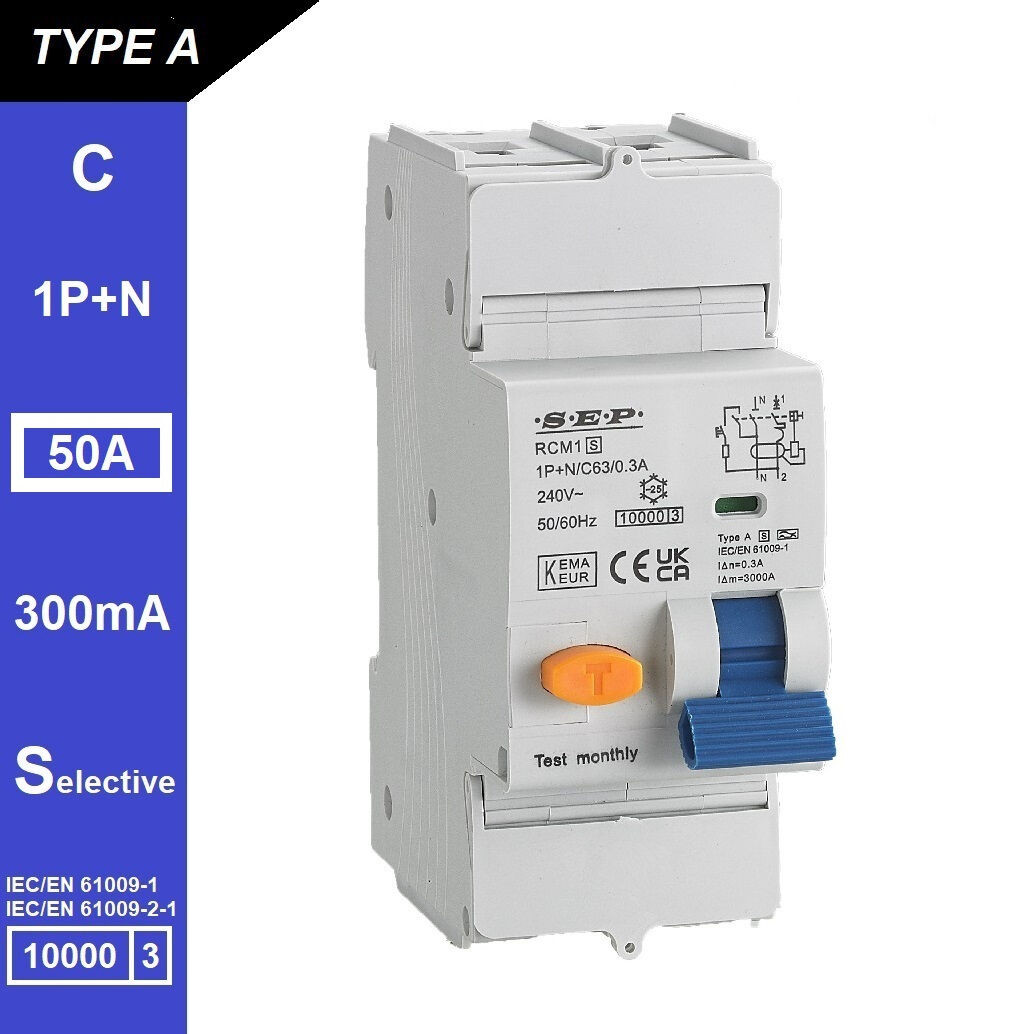 Schotman Elektro B.V. - SEP RCM1 1p+n C-karakteristiek 50A 10kA selectief AS