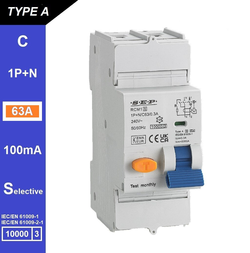 Schotman Elektro B.V. - SEP RCM1 1p+n C-karakteristiek 63A 10kA selectief AS