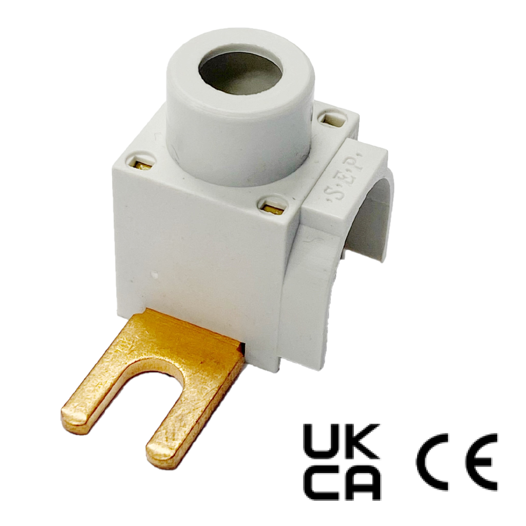 Schotman Elektro B.V. - SEP SFS-G5015 aansluitklem 1x50mm2, vork, grijs
