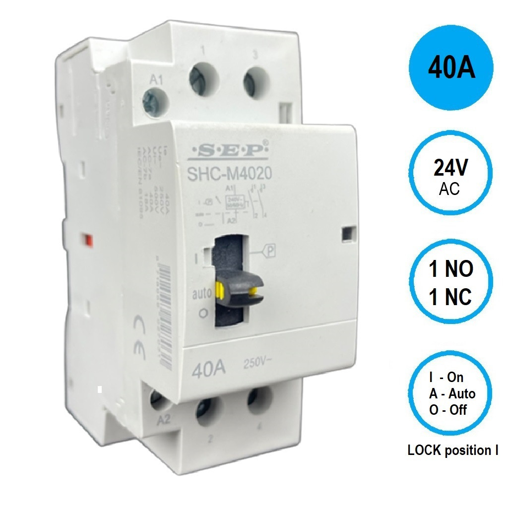 Schotman Elektro B.V. - SEP SHC handbediende magneetschakelaar 40A, 1 maak 1 verbreek