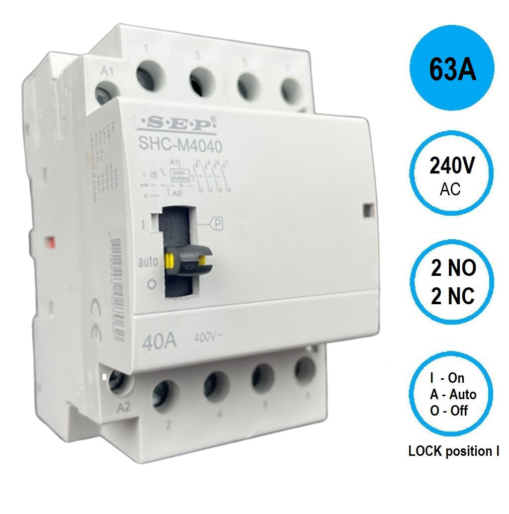 Schotman Elektro B.V. - SEP SHC handbediende magneetschakelaar 63A, 2 maak 2 verbreek