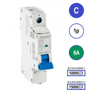 SEP INS1 inst.aut  1p - C - 6A - 10/15kA