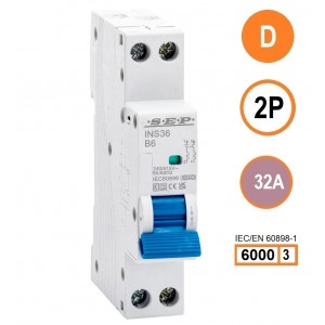 SEP INS36-2D32, installatieautomaat 2p D32 6kA, 18mm, 1 modulen