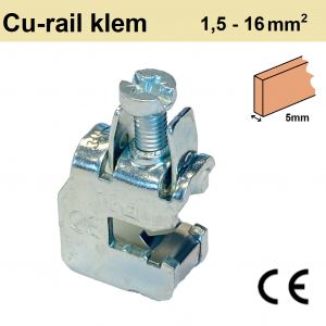 KK16-5 Klem t/m 16mm2 CU-rail 5mm