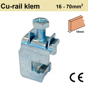 KK70-10 Klem t/m 70mm2 CU-rail 10mm
