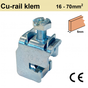 KK70-5 Klem t/m 70mm2 CU-rail 5mm