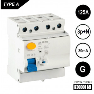 Schotman Elektro B.V. - SEP RCD1-4A-12503G - aardlekschakelaar 4p