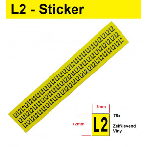 SEP CHB-L2 stickervel (78x) geel/zwart