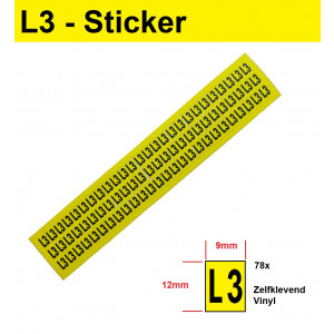 SEP CHB-L3 stickervel (78x) geel/zwart