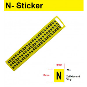 SEP CHB-N stickervel (78x) geel/zwart