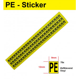 SEP CHB-PE stickervel (78x) geel/zwart