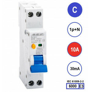 SEP RCE1-C10.03 - aardlekautomaat C10 30mA, 18mm, 1 module