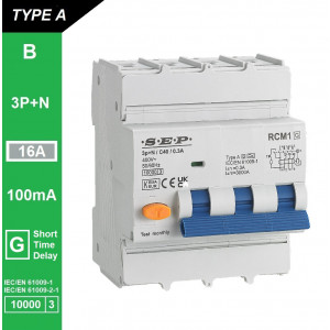 Schotman Elektro B.V. - SEP RCM1 3p+n B-karakteristiek 16A 10kA kortstondig vertraagd AG