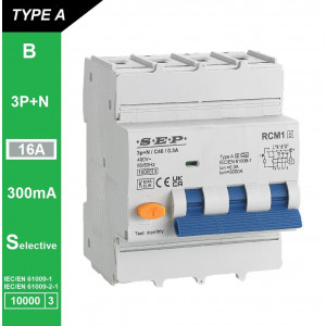 Schotman Elektro B.V. - SEP RCM1 3p+n B-karakteristiek 16A 10kA selectief AS
