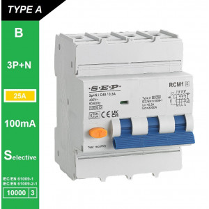 Schotman Elektro B.V. - SEP RCM1 3p+n B-karakteristiek 25A 10kA selectief AS