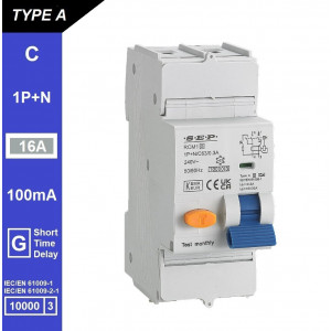 Schotman Elektro B.V. - SEP RCM1 1p+n C-karakteristiek 16A 10kA kortstondig vertraagd AG