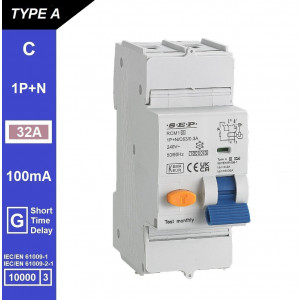 Schotman Elektro B.V. - SEP RCM1 1p+n C-karakteristiek 32A 10kA kortstondig vertraagd AG