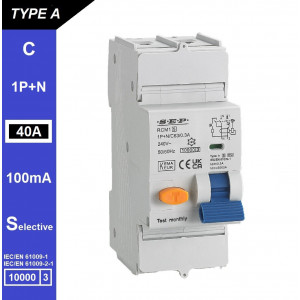 Schotman Elektro B.V. - SEP RCM1 1p+n C-karakteristiek 40A 10kA selectief AS