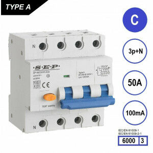Schotman Elektro B.V. - SEP RCM4 Aardlekautom. 3p+n C50 100mA 6kA