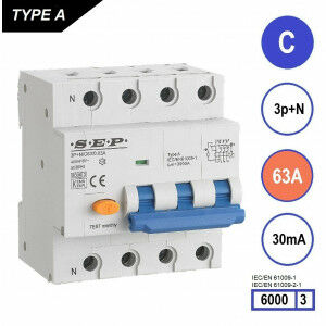 Schotman Elektro B.V. - SEP RCM4 Aardlekautom. 3p+n C63 30mA 6kA
