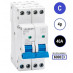 SEP INS36-4C40, installatieautomaat 4p C40 6kA, 36mm, 2 modulen