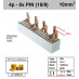 Schotman Elektro - SEP aansluitrail PIN 2x4 aansluitingen 18/9mm