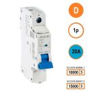 SEP INS1 inst.aut  1p - D - 20A - 10/15kA