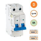 SEP INS1 inst.aut  1p+N - D - 8A - 10/15kA