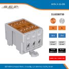 SEP AKN Compact klem, 3 voudig, 1,5-16mm2, CU/AL, bruin