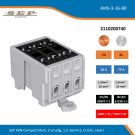 SEP AKN Compact klem, 3 voudig, 1,5-16mm2, CU/AL, zwart