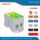 SEP AKN Compact klem, 2 voudig, 35-150mm2, CU/AL, geel-groen